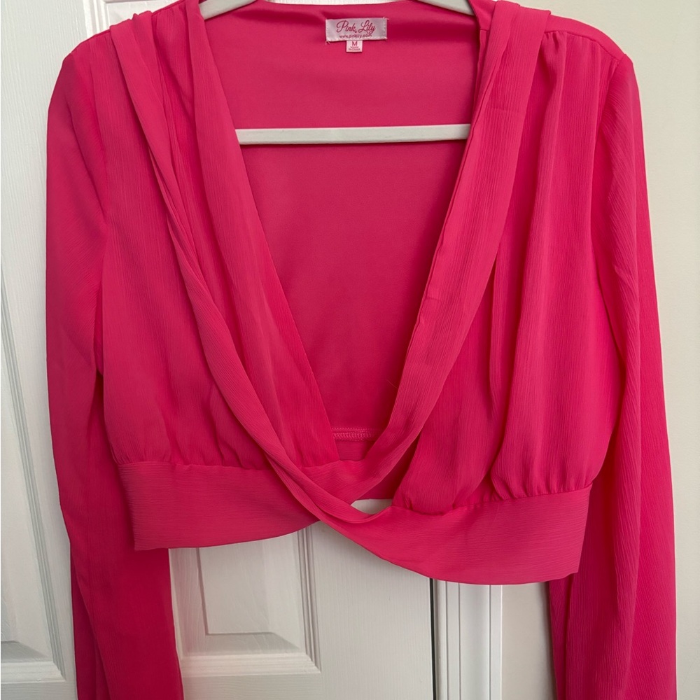 Pink Lilly Wrap Top